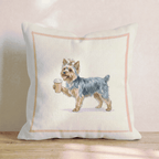 Yorkie Coffee Throw Pillow - Hillcroft Home