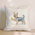 Yorkie Lager Throw Pillow - Hillcroft Home