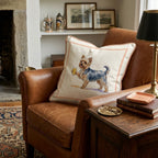 Yorkie Lager Throw Pillow - Hillcroft Home