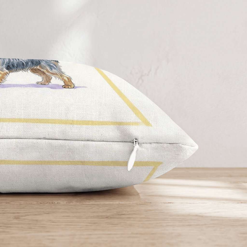 Yorkie Matcha Throw Pillow - Hillcroft Home