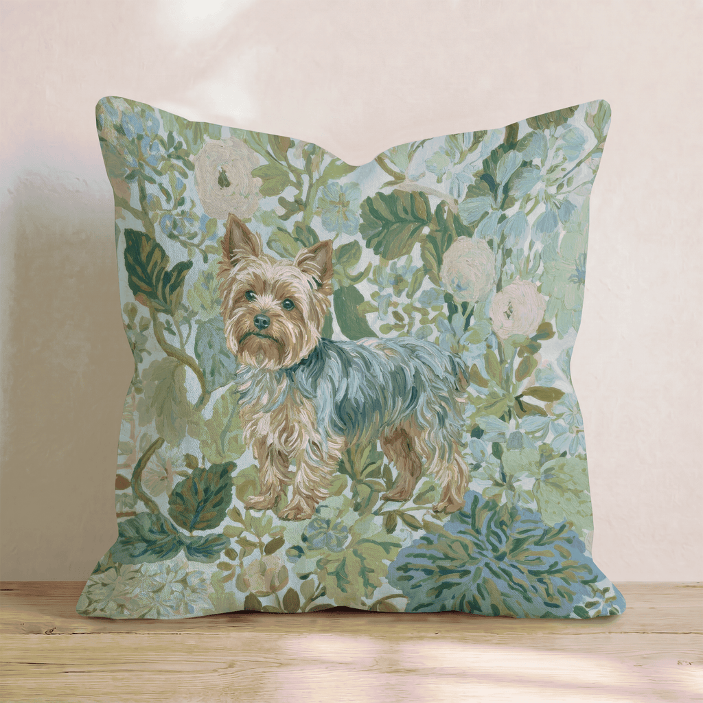 Yorkie Power Throw Pillow - Hillcroft Home