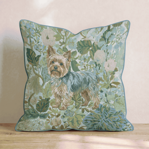 Yorkie Power Throw Pillow - Hillcroft Home