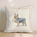 Yorkie Tumbler Throw Pillow - Hillcroft Home