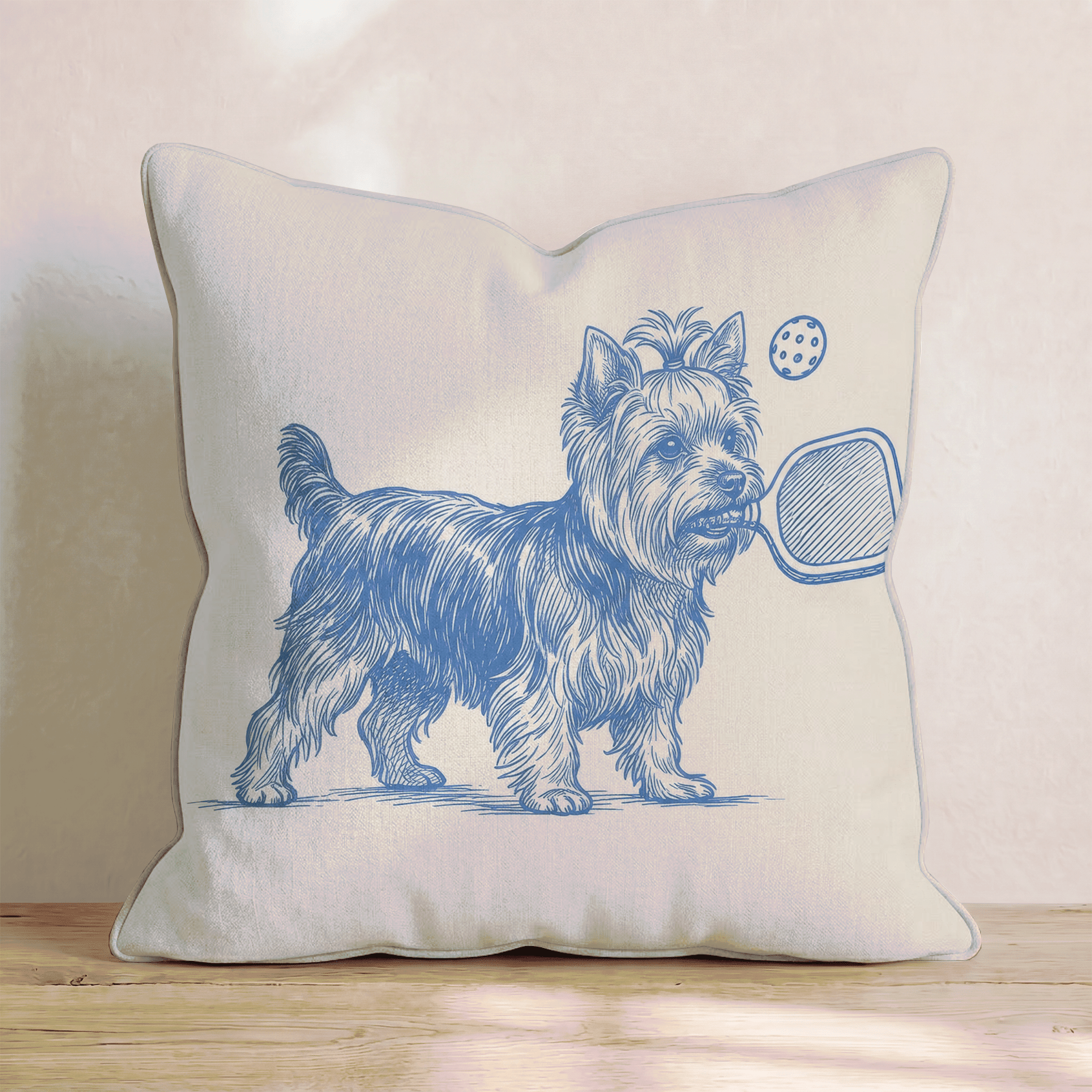 Yorkshire Terrier Pickleball Throw Pillow - Hillcroft Home