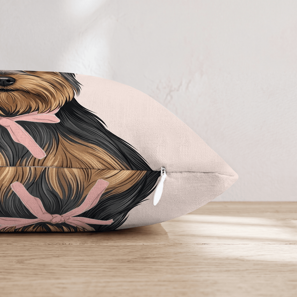 Yorkshire Terrier Portrait Throw Pillow - Hillcroft Home