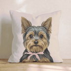 Yorkshire Terrier Portrait Throw Pillow - Hillcroft Home