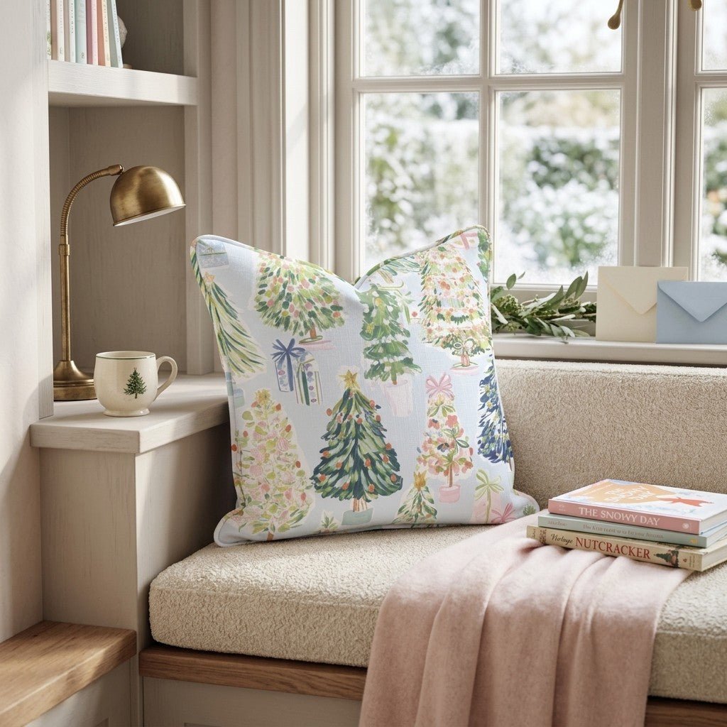 Yuletide Mosaic Throw Pillow - Hillcroft Home