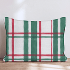 Yuletide Tartan Peacock Throw Pillow throw pillow - Hillcroft Home