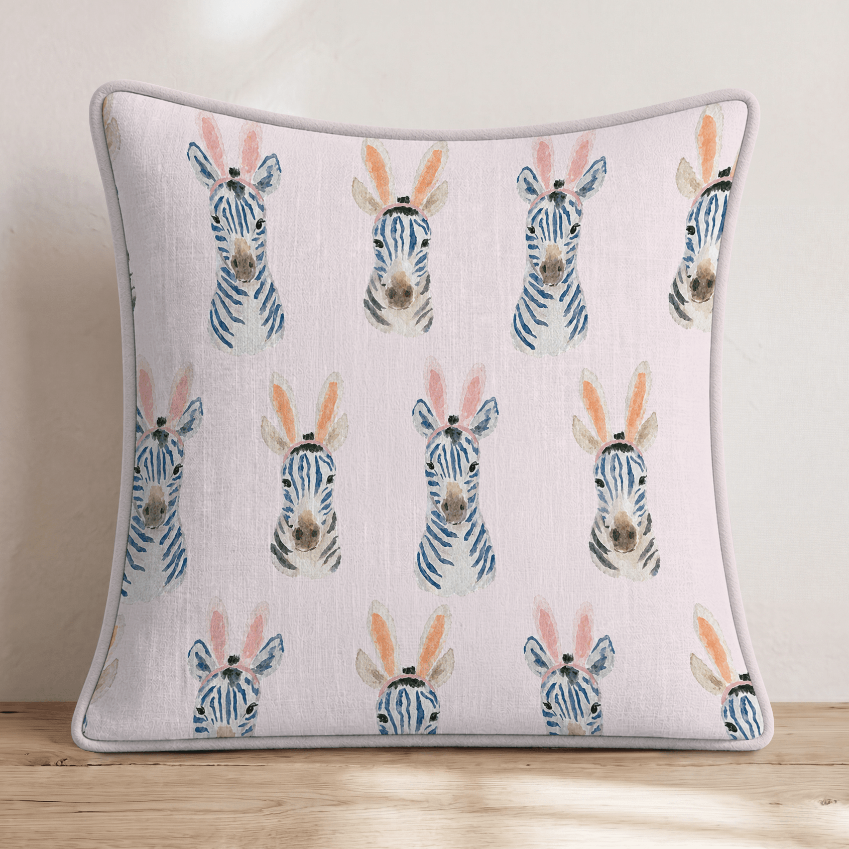 Zebra Easter Throw Pillow - Hillcroft Home