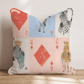 Zebra Playing Cards Throw Pillow - Hillcroft Home