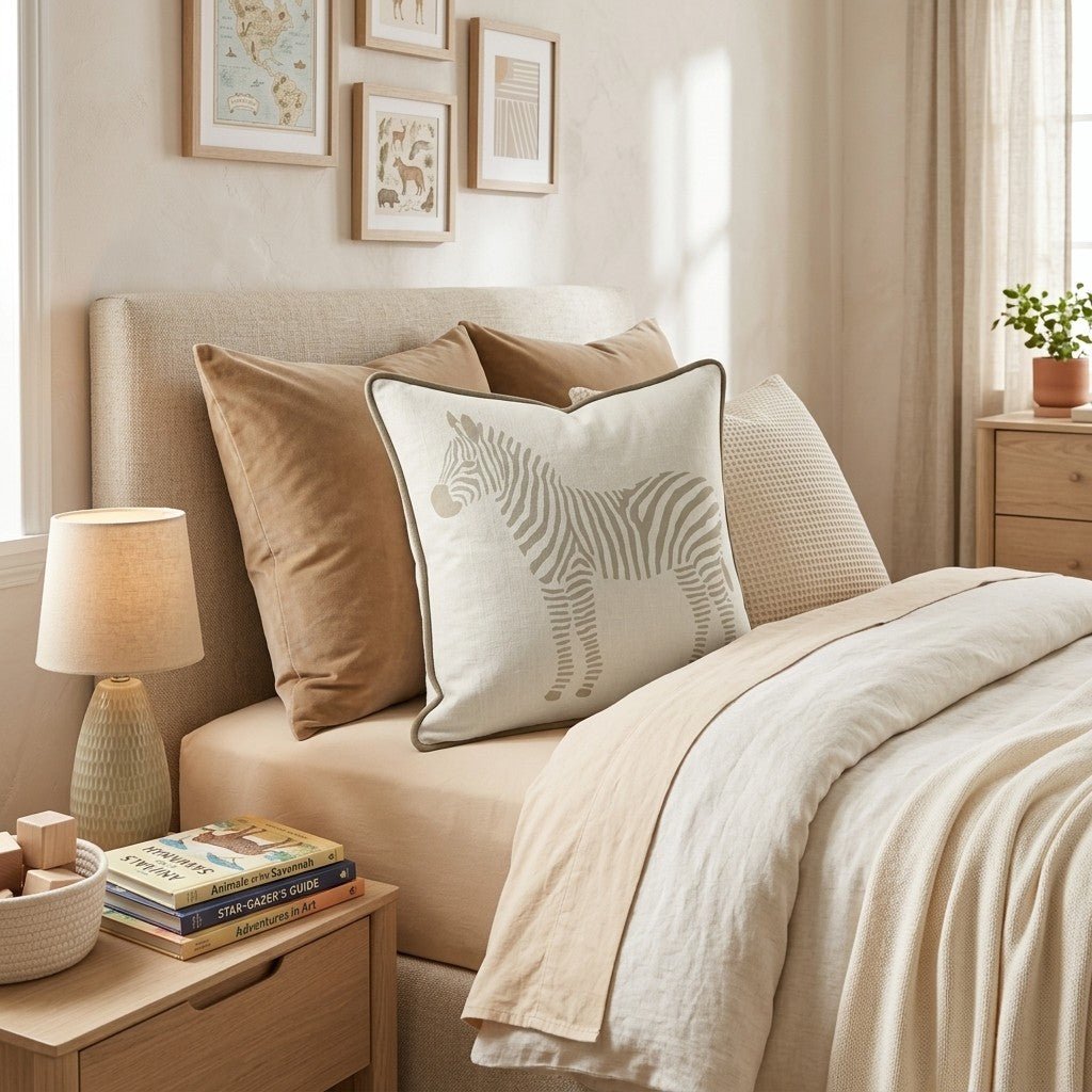 Zebra Safari Throw Pillow - Hillcroft Home